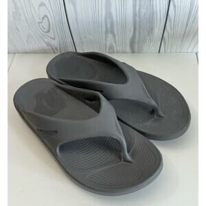 OOFOS Original Unisex Mens 9 Womens 11 Gray  Flip-Flops Thongs Sandal EUC